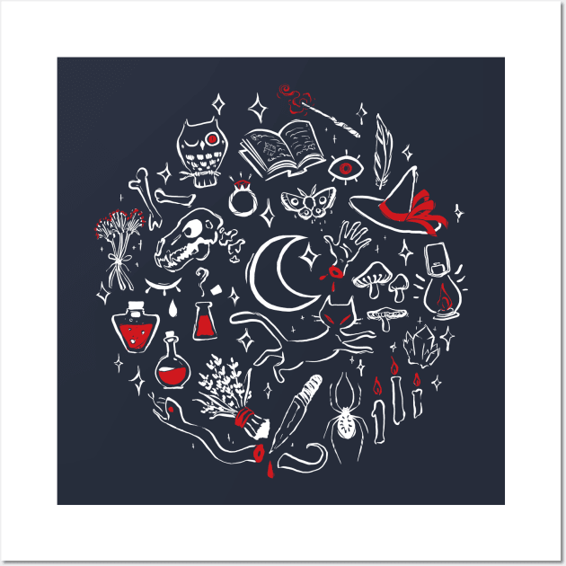 Hocus Pocus - wht Wall Art by EricaFeldArt